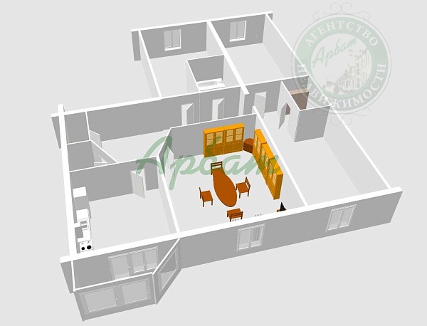 4-к квартира, 116 кв.м. (№14107)