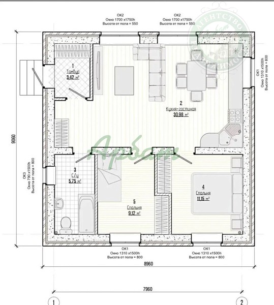 Дом, 63 кв.м., Игнатово д