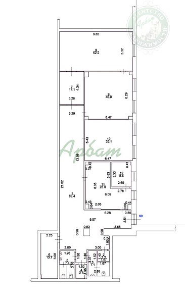 Офисное помещение, 300 кв.м. (№14396)