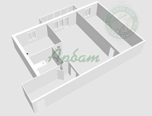 2-к квартира, 45 кв.м. (№14183)