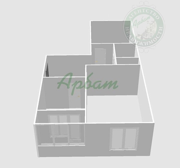 2-к квартира, 56 кв.м. (№14961)