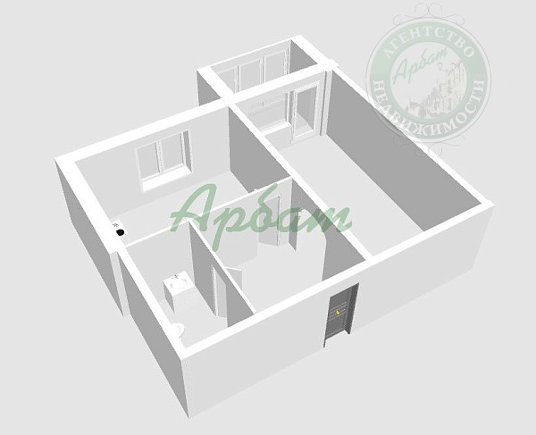 1-к квартира, 49 кв.м. (№15013)