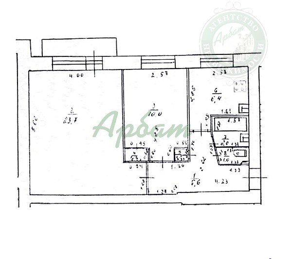 2-к квартира, 50 кв.м. (№12719)