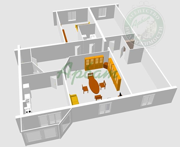 4-к квартира, 116 кв.м. (№13828)