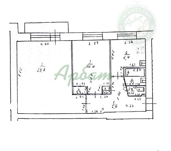 2-к квартира, 50 кв.м. (№13944) 2-к квартира, 50 кв.м. (№13944)