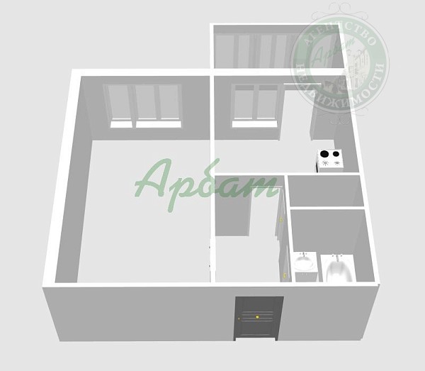 1-к квартира, 37 кв.м. (№13637) 1-к квартира, 37 кв.м. (№13637)