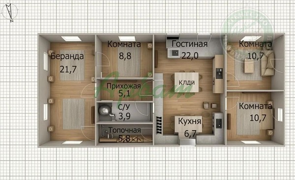 Дом, 95 кв.м. (№14971)