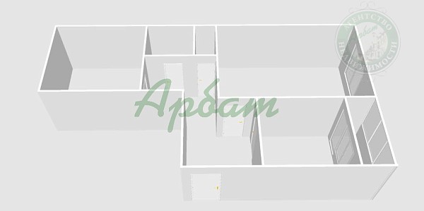 2-к квартира, 56 кв.м. (№14961)
