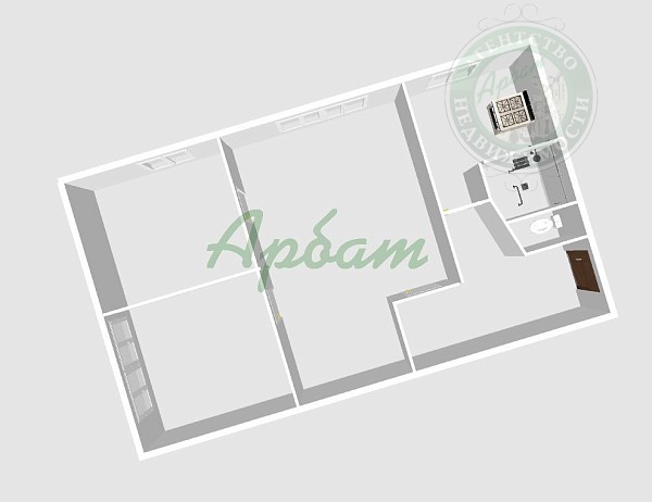 3-к квартира, 46 кв.м. (№14563)