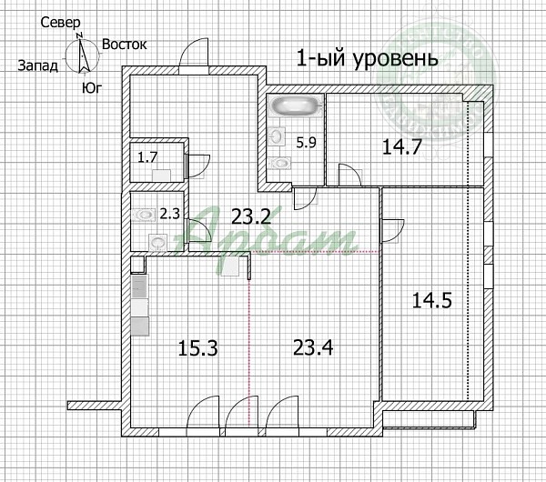 3-к квартира, 99 кв.м., Пролетарский р-н, Спартака ул, 40 3-к квартира, 99 кв.м., Пролетарский р-н, Спартака ул, 40