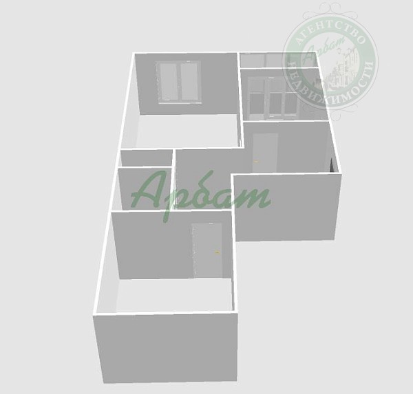 2-к квартира, 56 кв.м. (№14730)